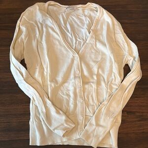 Women's Cream Cardigan Sweater